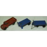 DINKY 22C MOTOR TRUCK & 25G TRAILER & 33A MECHANICAL HORSE TRAILER ORIGINAL