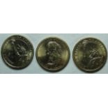 COINS 2010 X3 MILLARD FILLMORE ONE DOLLAR