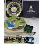 2 COLLECTORS PLATES & SPORT OF KINGS TABLE MAT SET