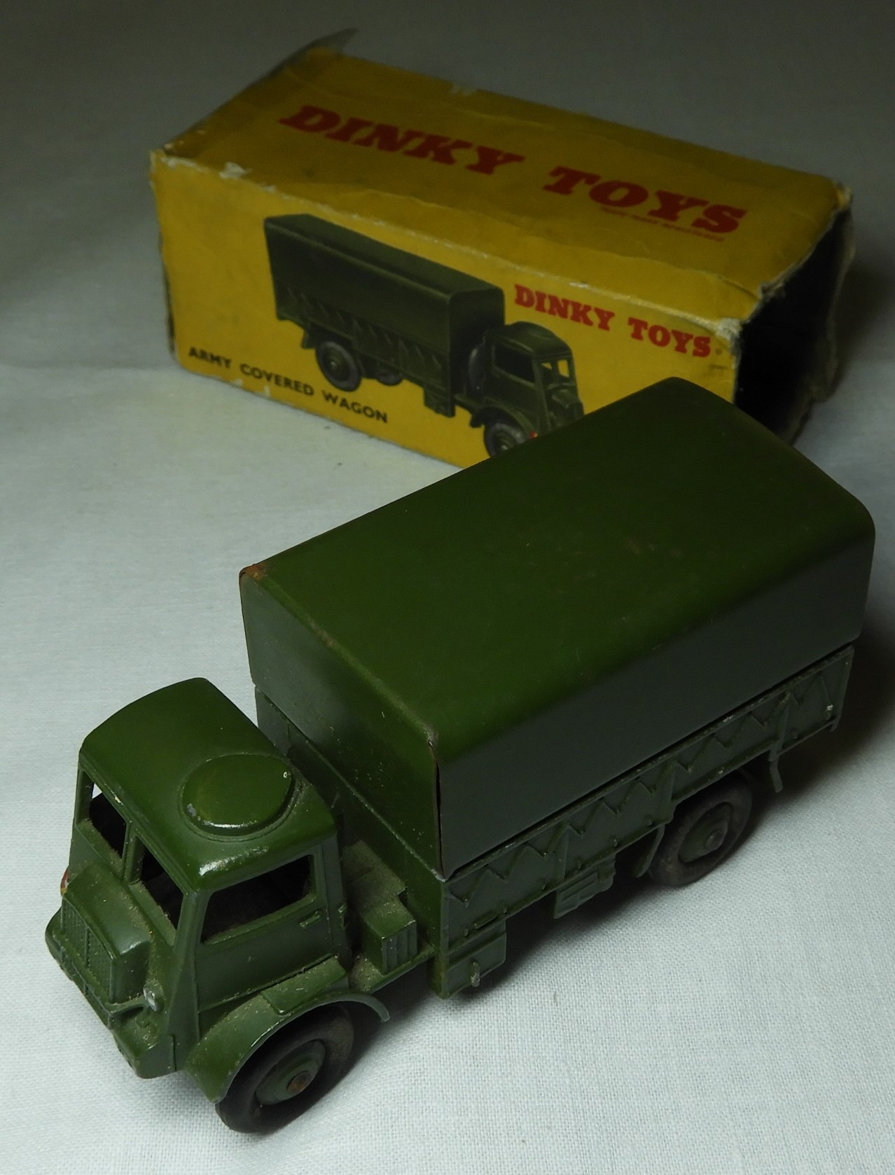 DINKY TOYS 623 ARMY COVERED WAGON YELLOW BOX