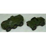 DINKY 676 ARMOURED PERSONNEL CARRIER 673 SCOUT CAR ORIGINAL