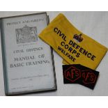 CD CORPS ARMBAND, AFS BADGES & TRAINING MANUAL