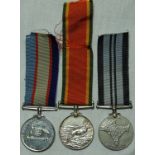 MEDALS 3X SERVICE INDIA, AUSTRALIA & SOUTH AFRICA