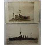 POSTCARDS 2 HMS DEFENCE