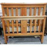 SATINWOOD BED ENDS & IRONS