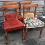 4 MAHOGANY BAR BACK DINING CHAIRS