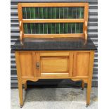 TILE BACK MARBLE TOP WASHSTAND