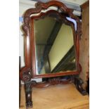 CARVED MAHOGANY DRESSING MIRROR