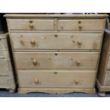 PINE CHEST OF 5 DRAWERS