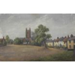 CHARLES H BRANSCOMBE 1917 WATERCOLOUR MARHAMCHURCH SQUARE,BUDE,CORNWALL 15'X9'