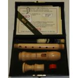 MOECK ROTTENBURGH RECORDER WIND INSTRUEMENT IN BOX WITH CERTIFICATE AS NEW