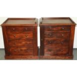 PAIR MAHOGANY WELLINGTON COLLECTORS DRAWERS