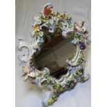 LARGE CERAMIC FRAMED EASEL MIRROR