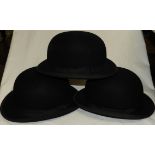 3 GENTS BOWLER/RIDING HATS