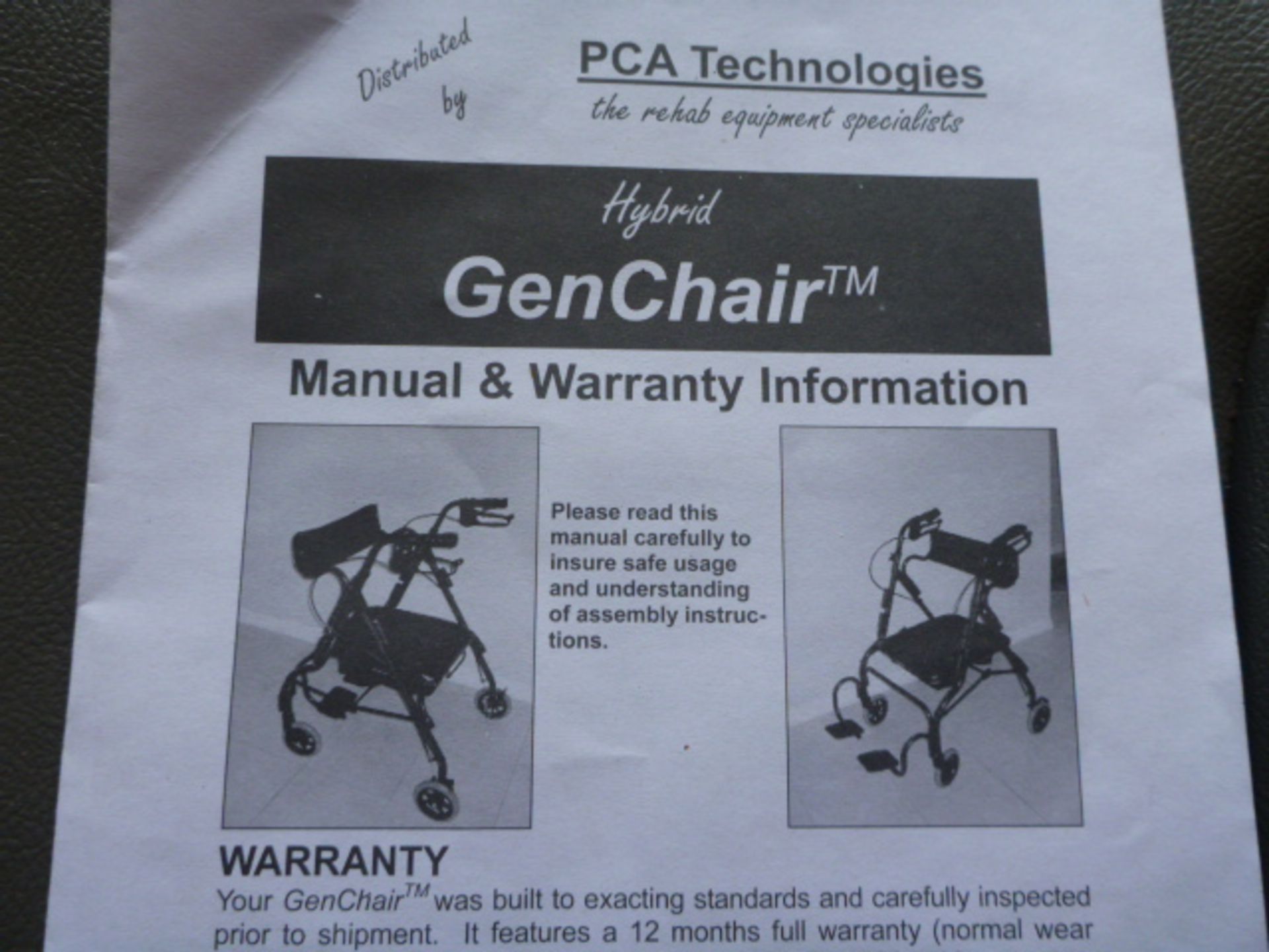 PCA Technologies GenChair Rehabilitation Chair (Unused)(Please Note: Item located in Telford, TF7 - Image 3 of 4