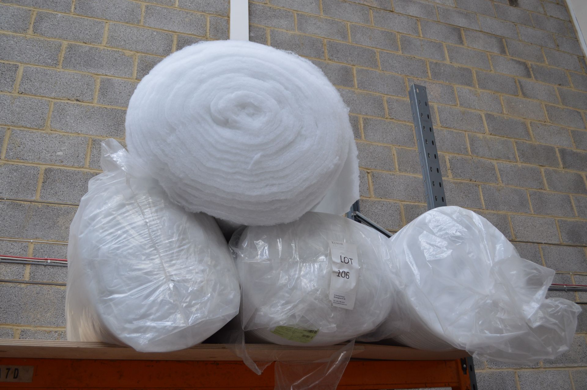 4 Rolls of Polyester Padding (Please Note: item located in Andover SP11. Collection by appointment