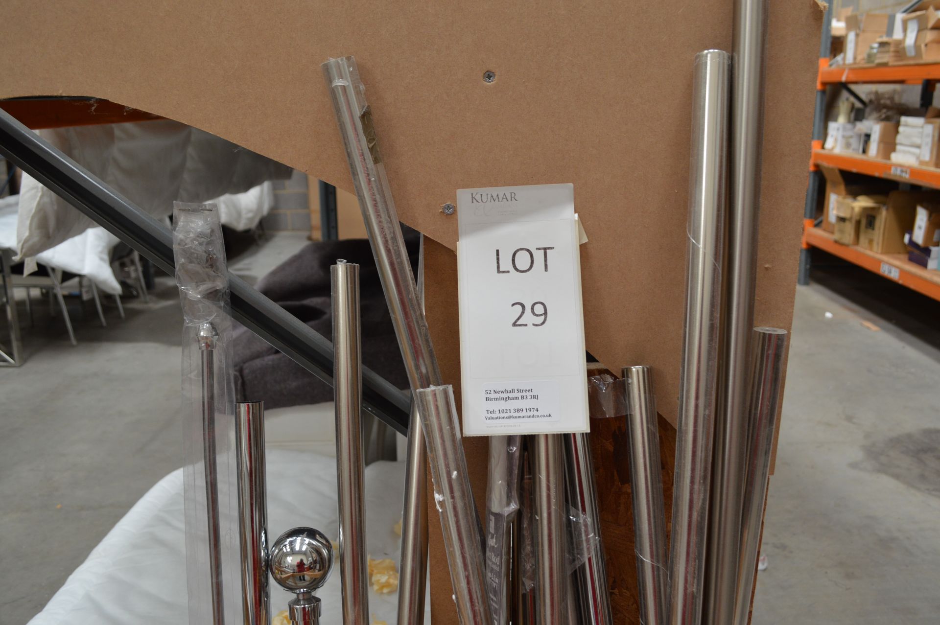 Quantity of Stainless Steel Curtain Poles (Please Note: item located in Andover SP11. Collection