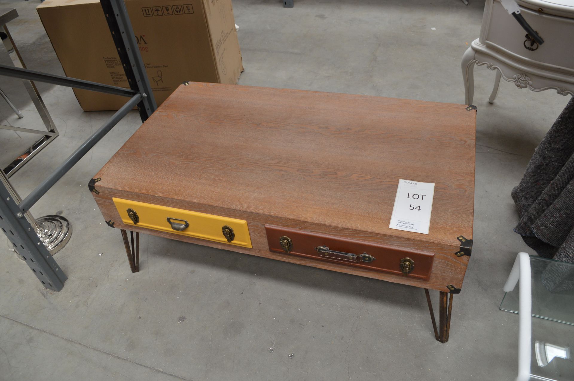 Suitcase Coffee Table Size: 120L x 70W x 47H (Please Note: item located in Andover SP11.