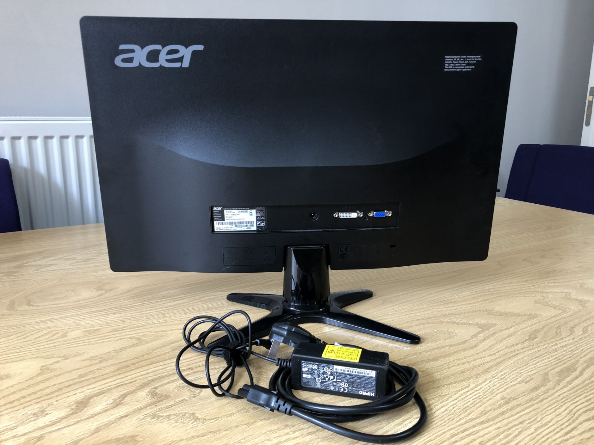 Acer Led Technology Backlight Monitor, Model No. G226HQL, Serial No. MMLYEE0144341382D8500 - Image 3 of 4