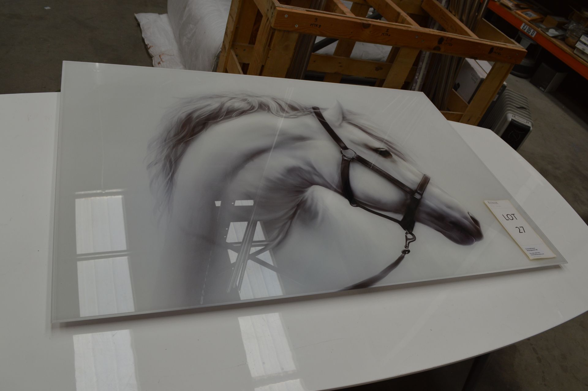 Arcylic Horse Painting Size: 1.2mtrs x 0.8mtrs (Please Note: item located in Andover SP11. - Bild 3 aus 7