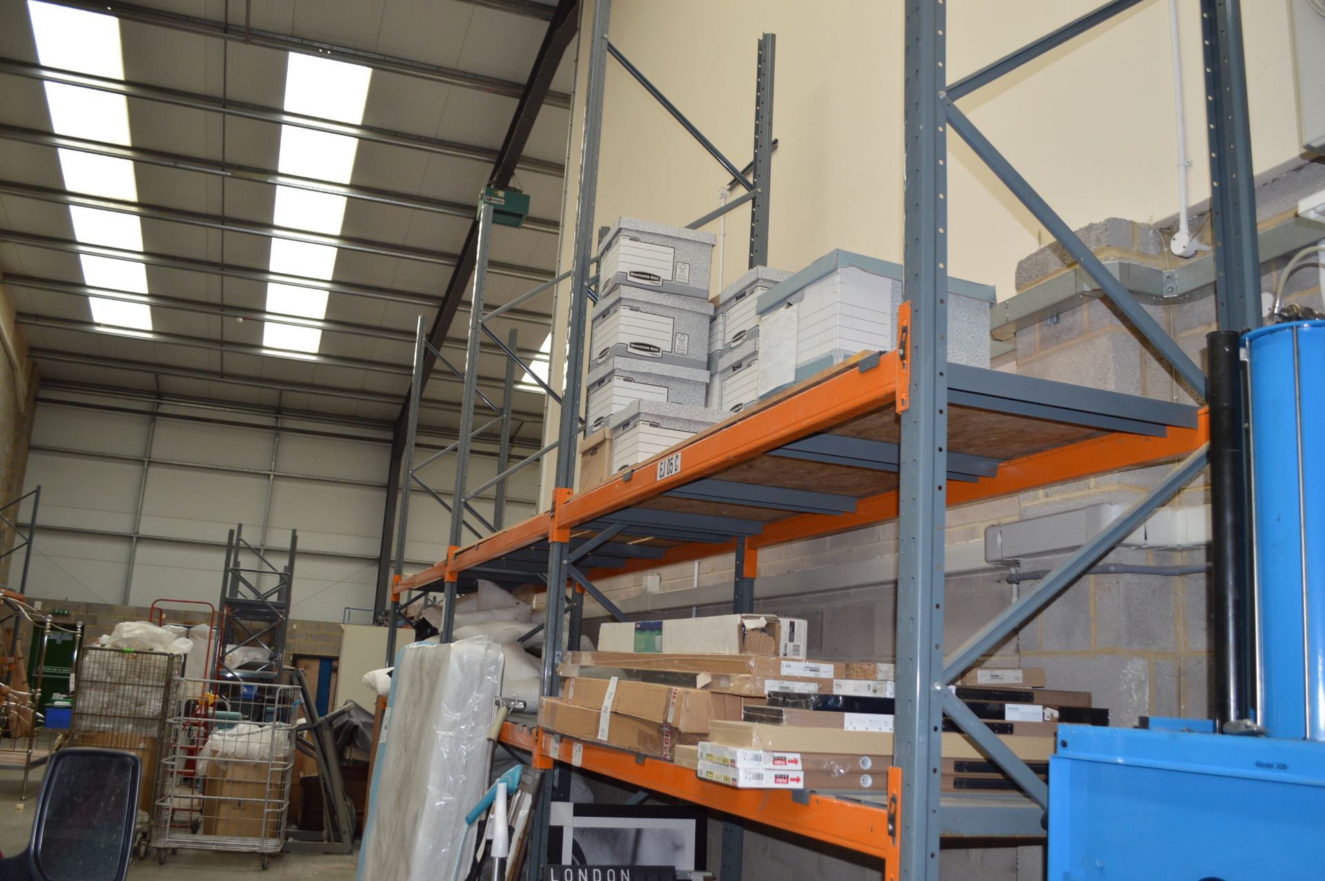 Dexion Boltless Pallet Racking comprising: 4: 4mtr Uprights 12: 2.7mtr Beams (Does not include