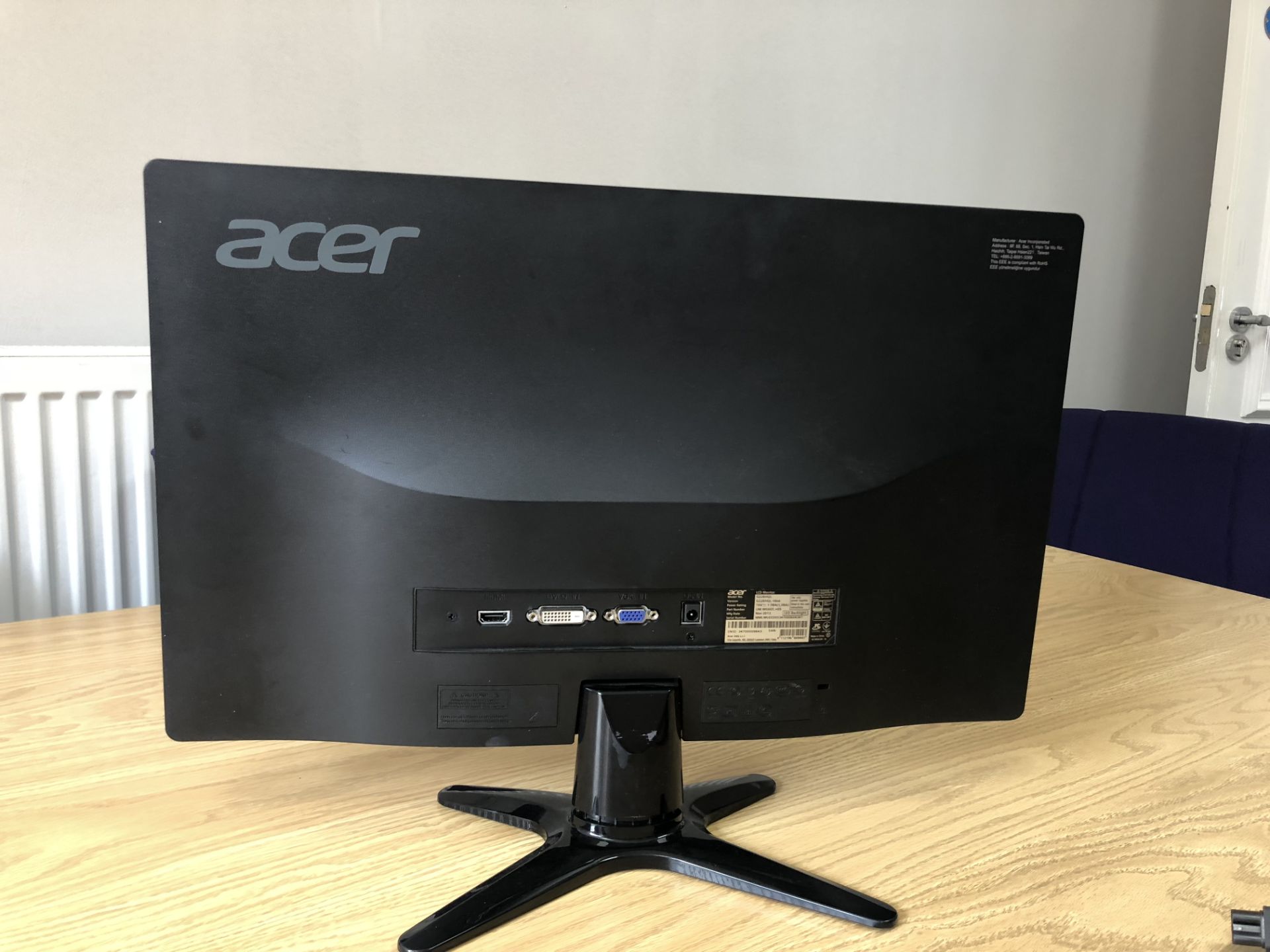 Acer Led Technology Backlight Monitor, Model No. G226HQL, Serial No. MMLYEE00144407F898501 (2014) - Bild 3 aus 4