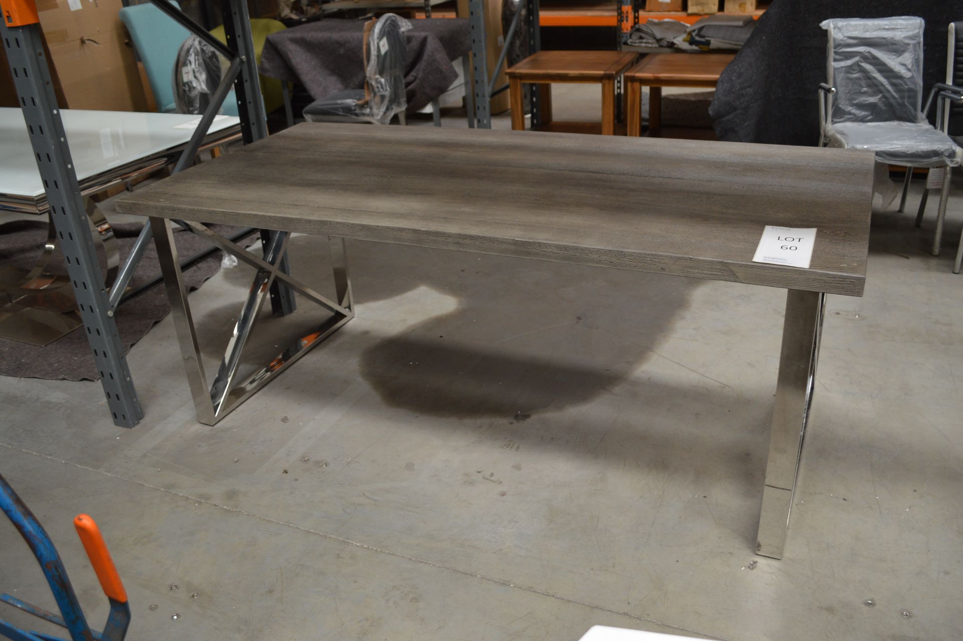 Chrome Leg Grey Top Dining Table (Please Note: item located in Andover SP11. Collection by - Bild 4 aus 9