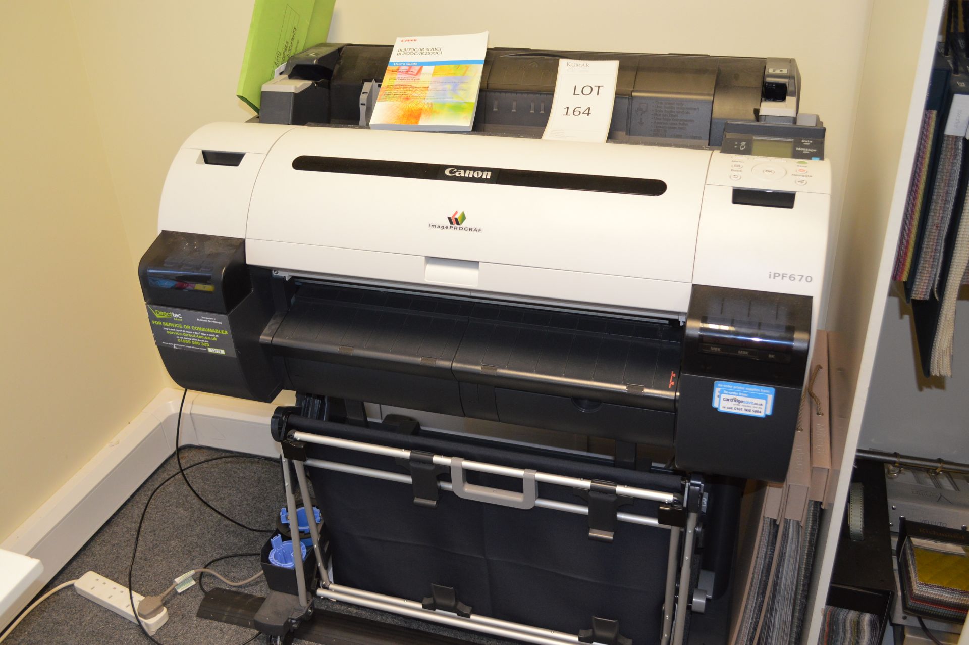 Canon Image Prograk IPF670 Serial No: BACR2117 (Please Note: item located in Andover SP11. - Image 2 of 8