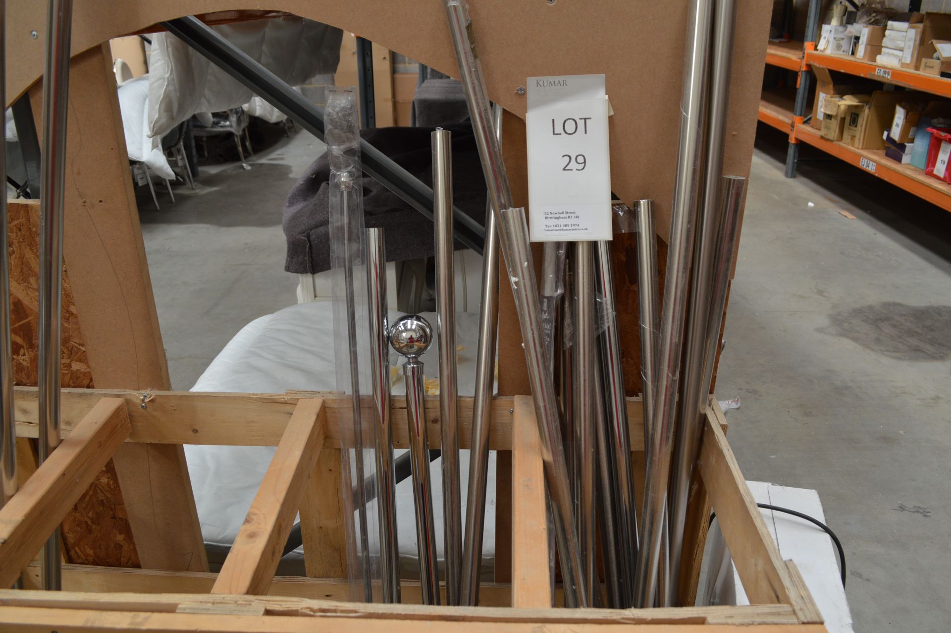 Quantity of Stainless Steel Curtain Poles (Please Note: item located in Andover SP11. Collection - Image 5 of 7