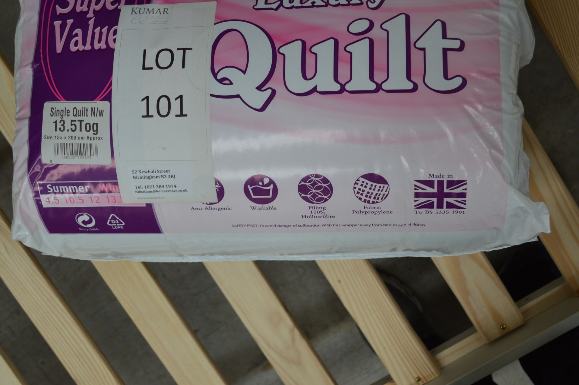 Approx 26: Soft & Cosy Luxury Single 13Tog Quilts (Please Note: item located in Andover SP11. - Image 3 of 7