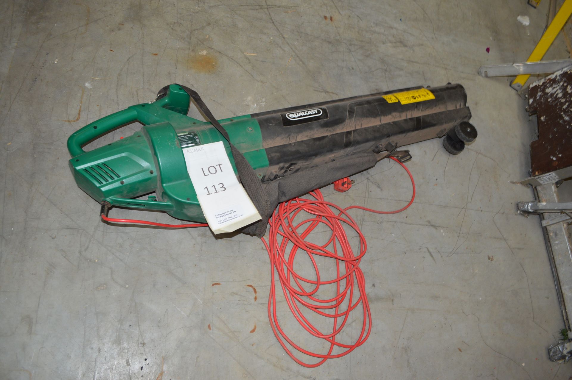 Qualcast Electric Blower Vac (Please Note: item located in Andover SP11. Collection by appointment - Image 3 of 3