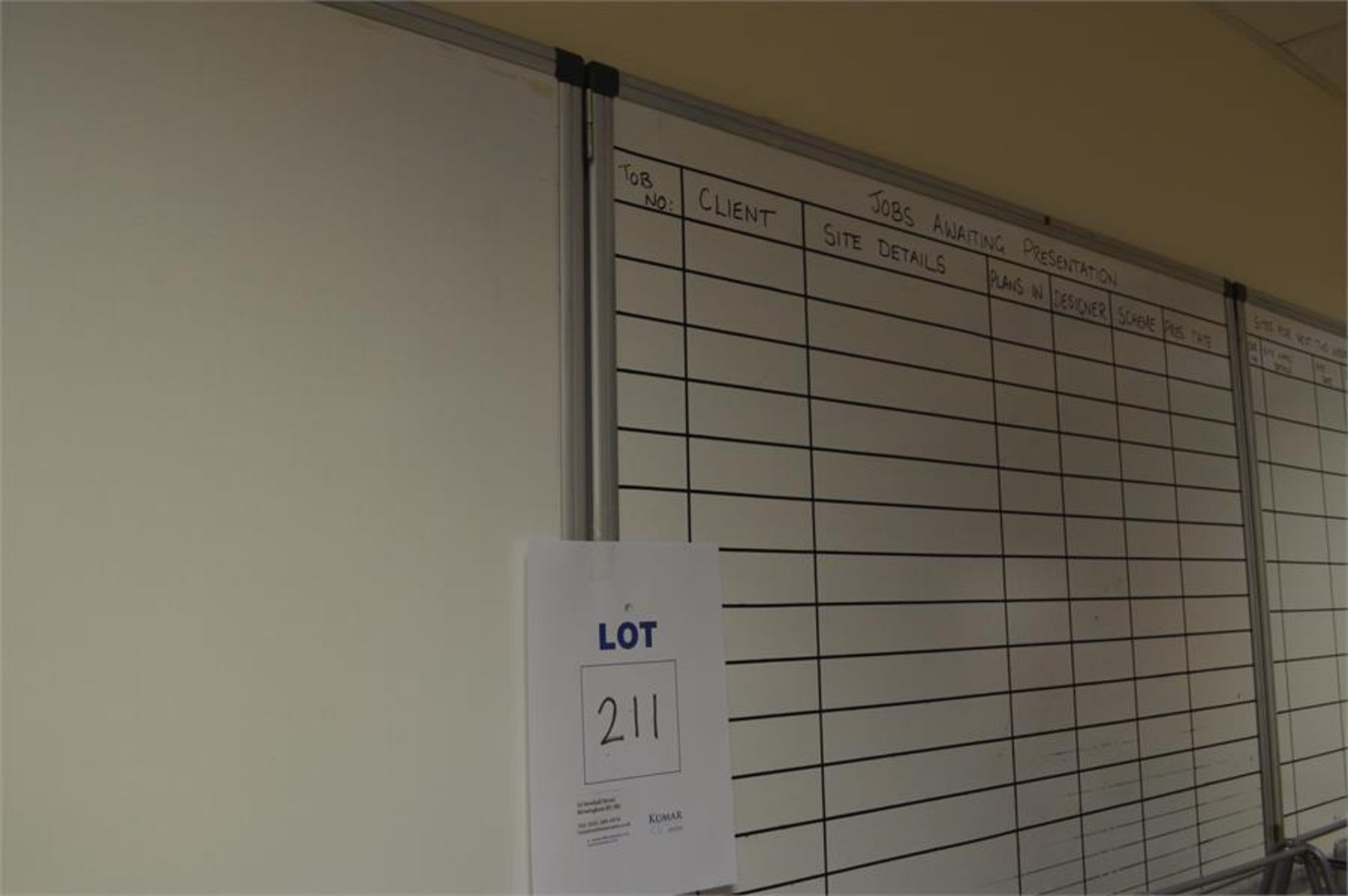 3: Office White Boards (Please Note: item located in Andover SP11. Collection by appointment on - Image 2 of 2