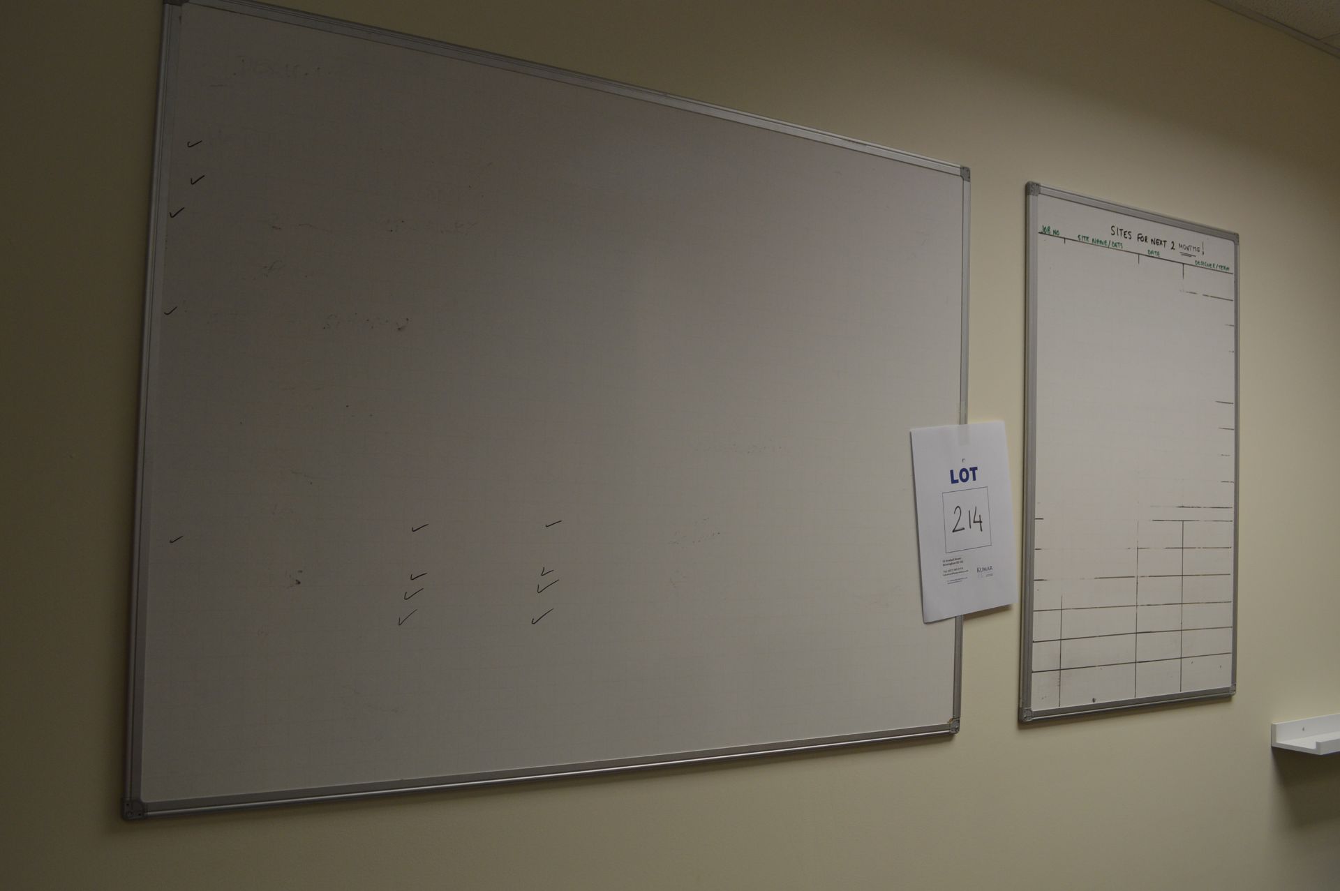 Office White Boards (Please Note: item located in Andover SP11. Collection by appointment on