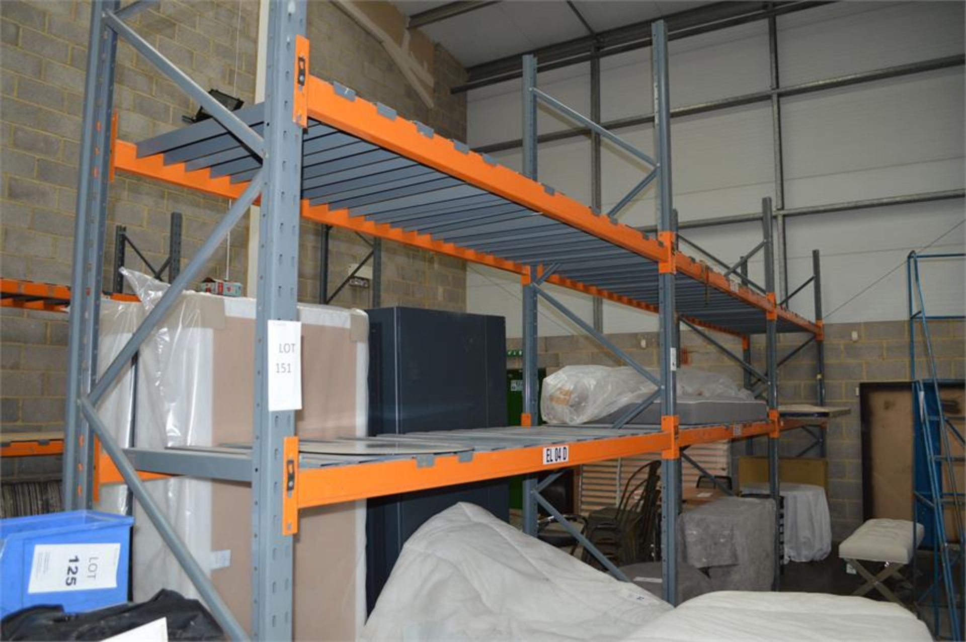 Dexion Boltless Pallet Racking comprising: 4: 4mtr Uprights 12: 2.7mtr Beams (Does not include