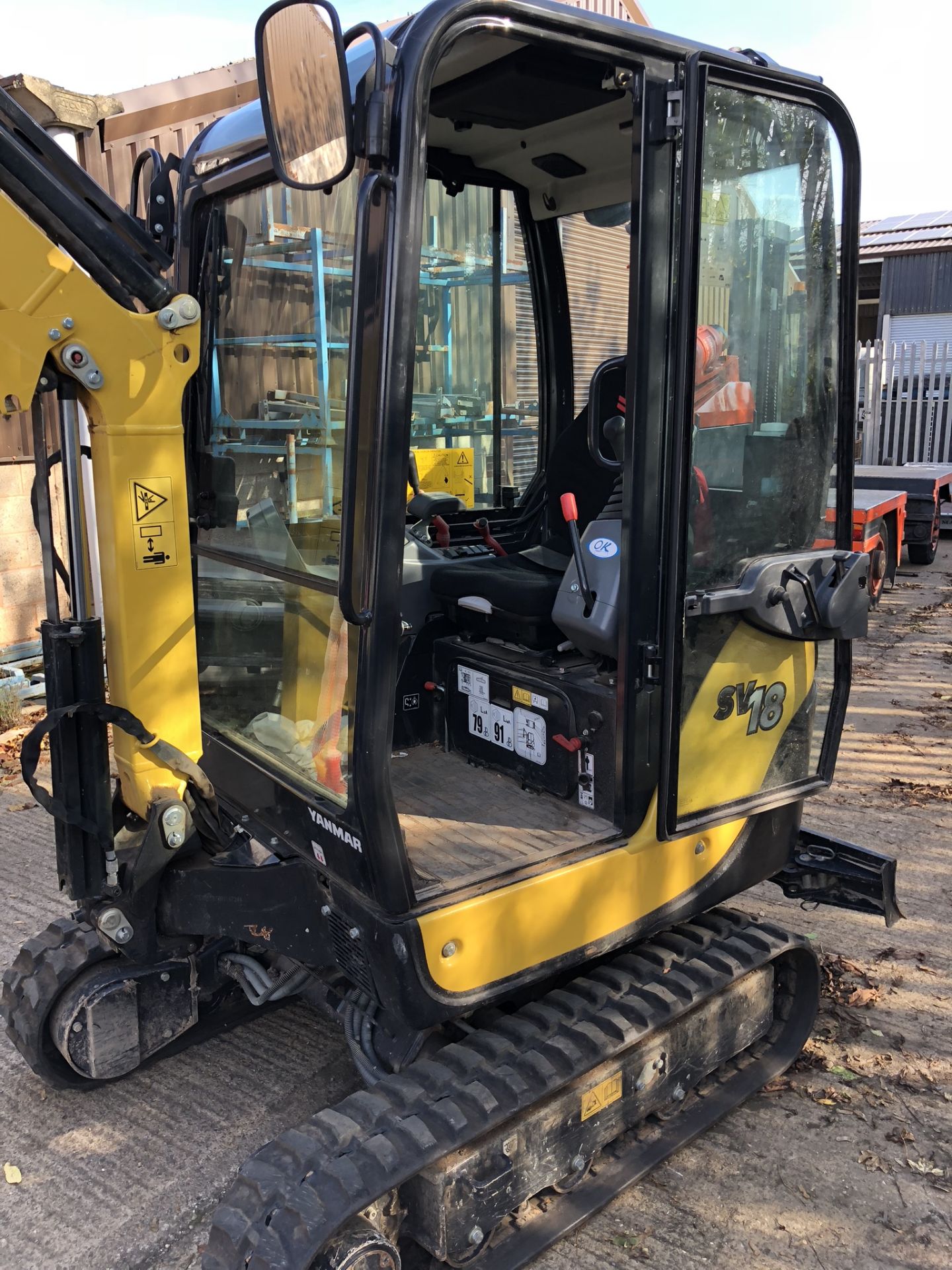 Yanmar SV18 CR Mini Excavator, Rubber Tracks, Serial No. G6127 (2017/10), with Quick Hitch - Image 14 of 33