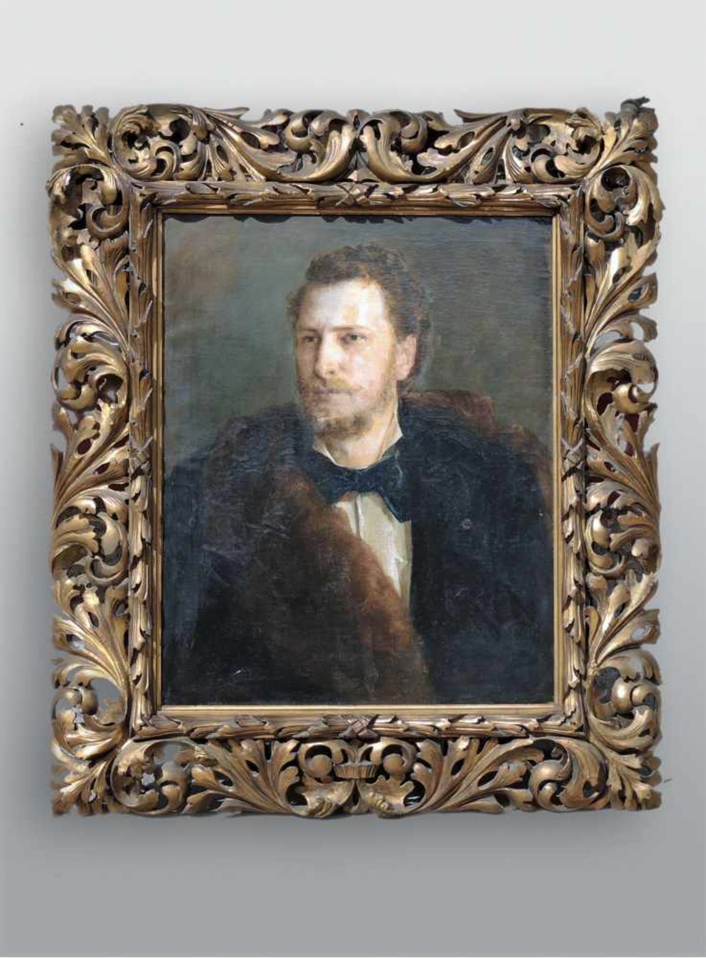 Heinrich August Blankenburg zugeschr., 19. Jh. Deutschland Öl/Leinwand. Stolzes Porträt eines Mannes - Bild 2 aus 2