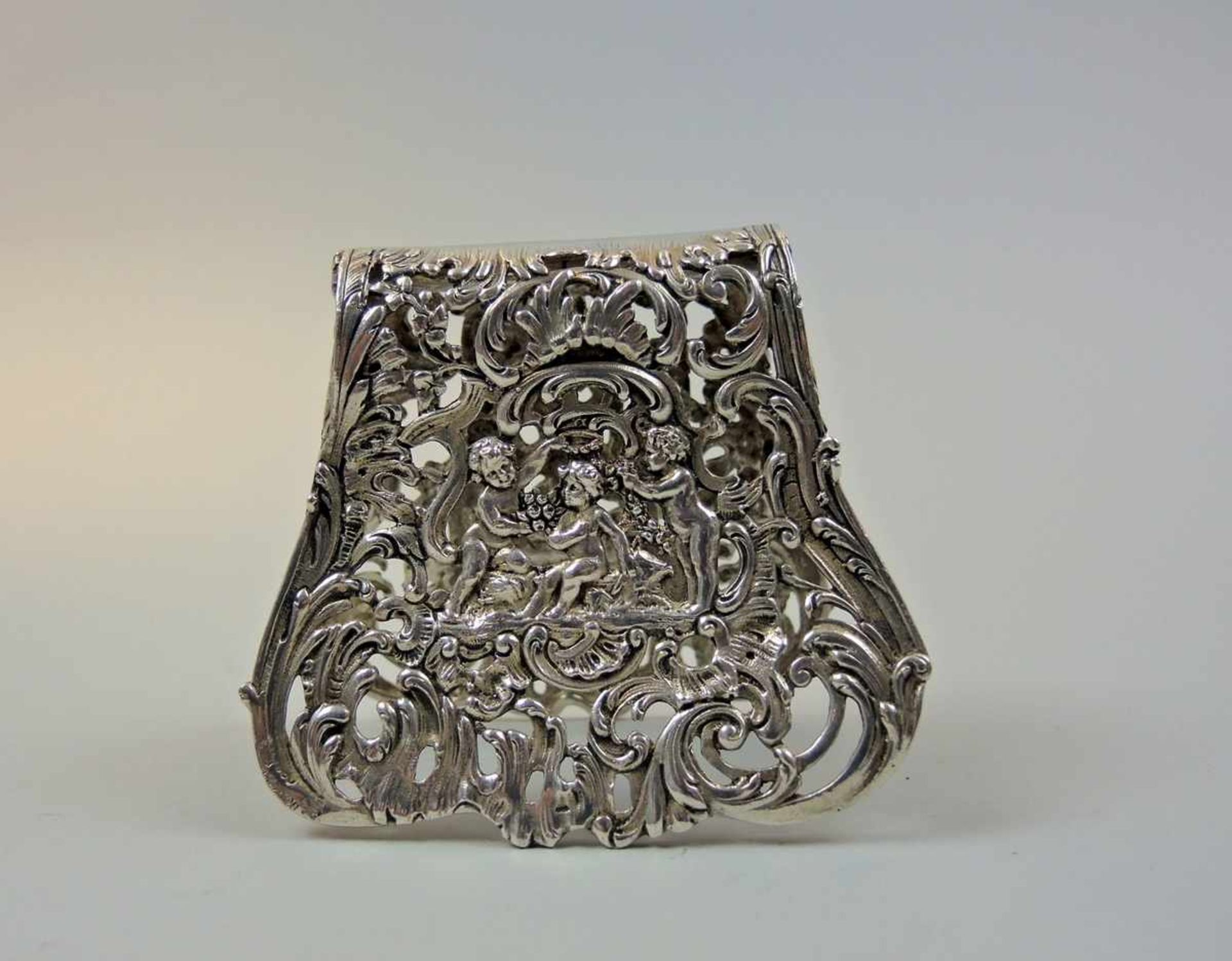 Seltene Speisezange Silber 800, am Rand mit Feingehaltsstempel, Halbmond und Krone sowie