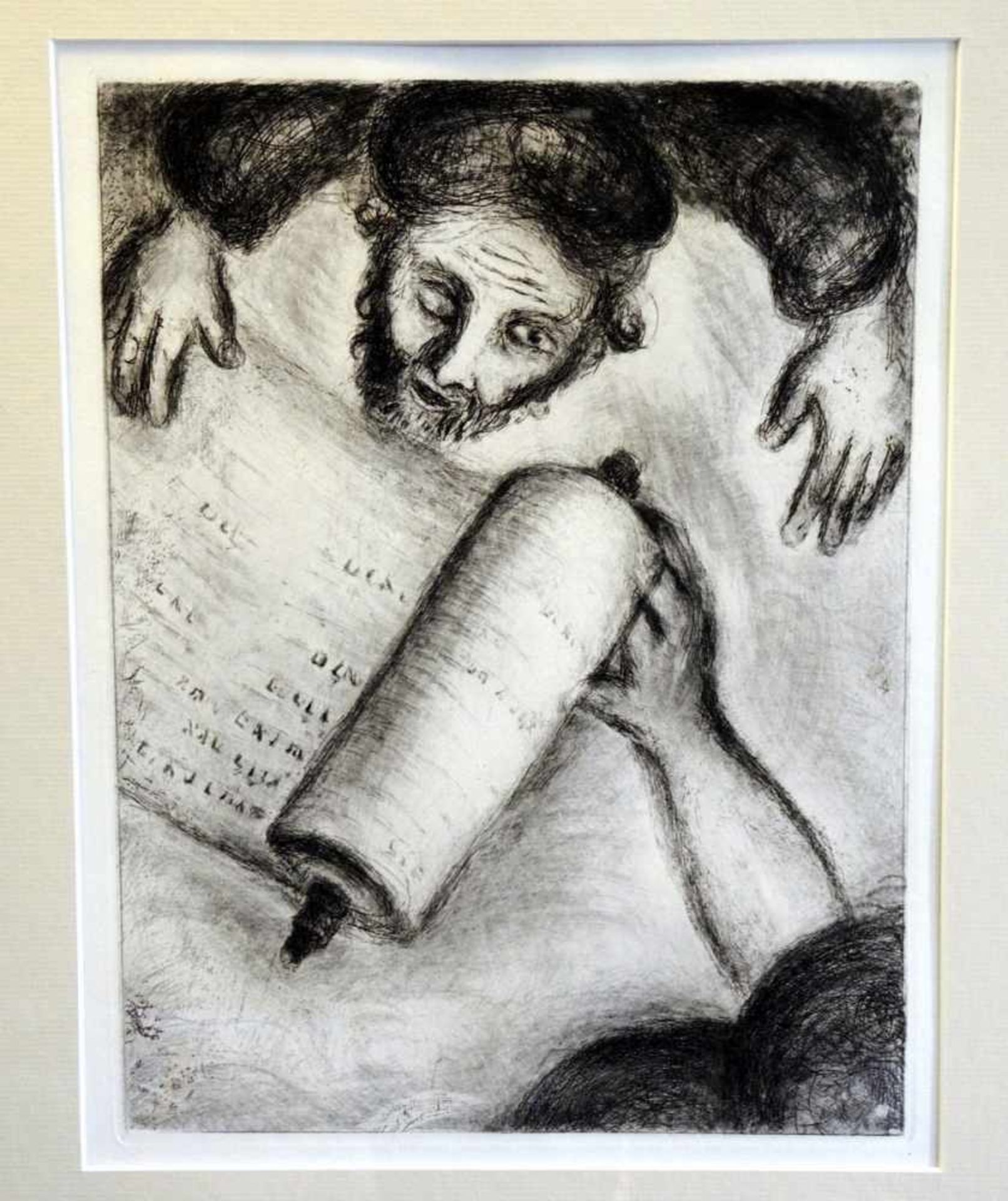 Marc Chagall, 1887 Witebsk - 1985 Saint-Paul-de-Vence Radierung/Papier. Berufung des Hesekiel.