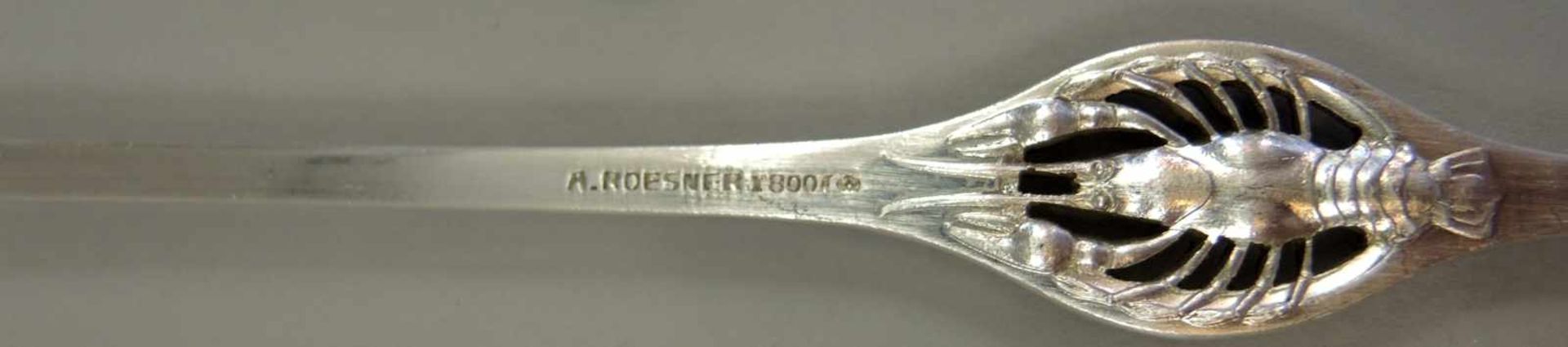 12 Silber-HummergabelnSilber 800, jeweils rückseitig am Stiel mit Stempel der Dresdner Manufaktur A. - Image 2 of 2