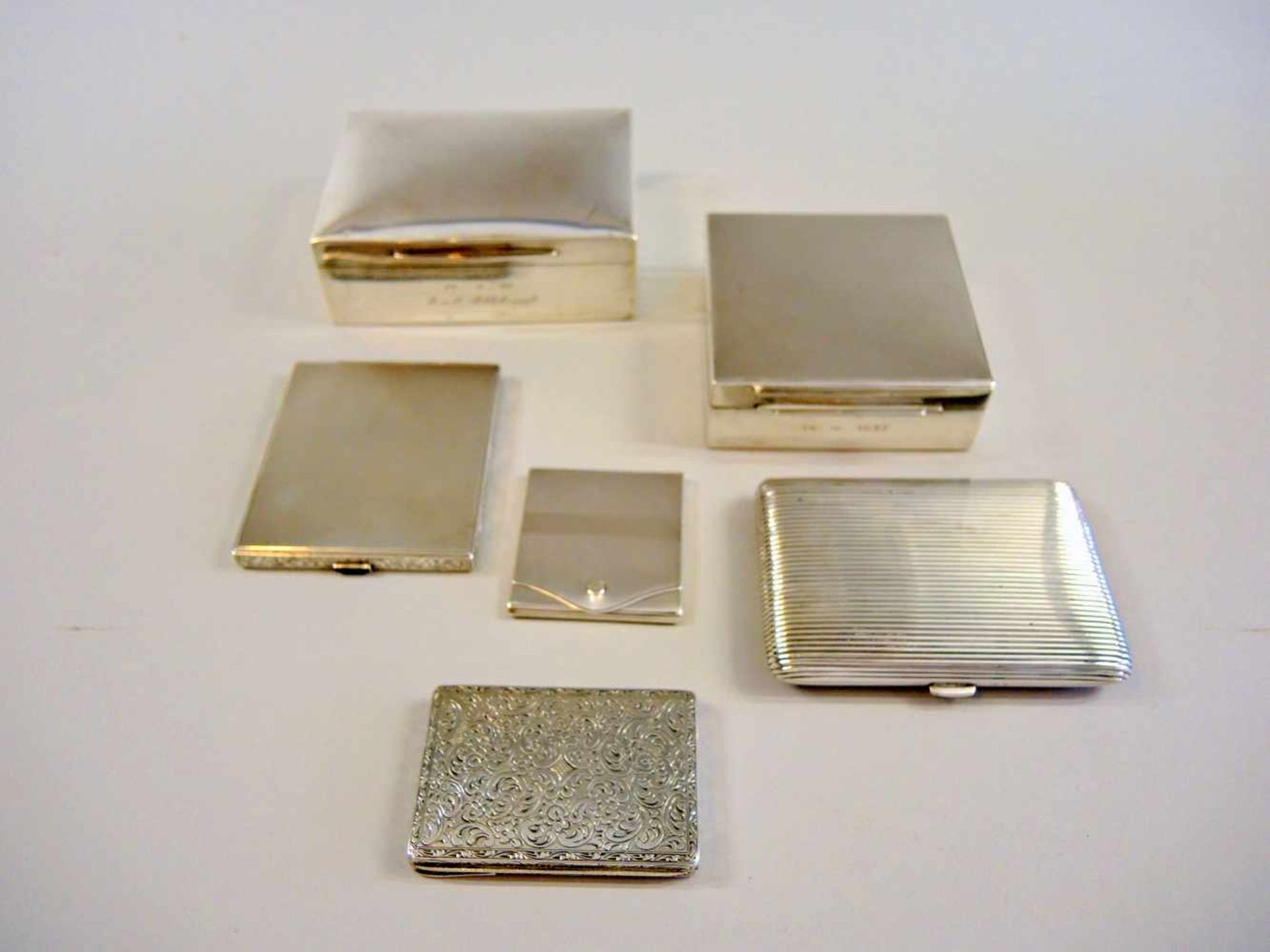 Konvolut von Silber-SchachtelnSilber 835/Silber 900/Sterling Silber 925, jeweils entsprechend mit