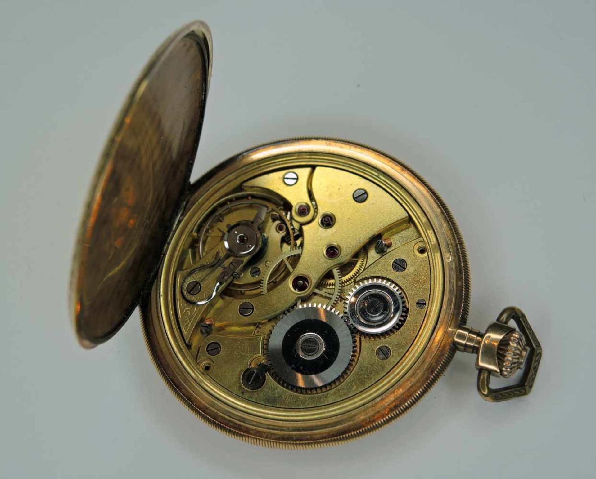 Radixa, Savonette Taschenuhr14 K. Gelbgold. Staubdeckel Metall. Gangbar. Ø 5 cm, Gewicht 70 g - Bild 2 aus 2