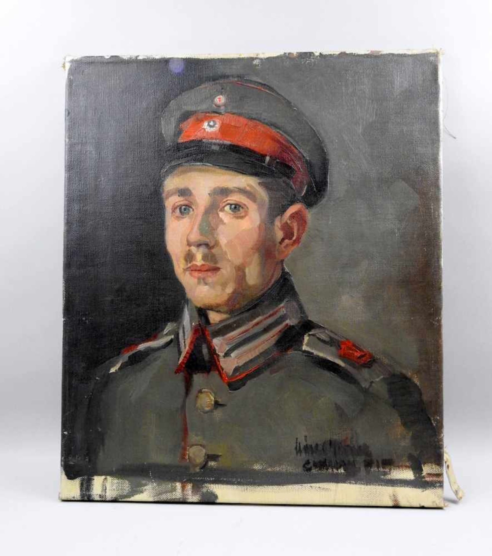 Matthias Maier, gen. Hiasl Maier-Erding, 1894 Erding - 1933 MünchenÖl/Leinwand. Porträt eines - Bild 2 aus 2