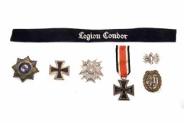 Konvolut Spanienkreuz Nachlaß Spanienkreuz in Silber mit Schwertern (800er Silber Herst. CEJ