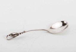 Teelöffel "Magnolia Blossom", Georg Jensen Dänemark. Länge 14 cm, Gewicht: 24 Gramm. Gepunzt: