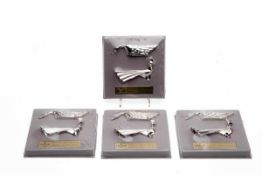 Acht Messerbänkchen in Tierform von Christofle, Neuauflage der berühmten "Porte-Couteaux animaliers"