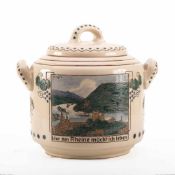 Villeroy & Boch, Mettlach um 1900 Keramik mit cremefarbener Glasur, polychrom mit Ansichten von