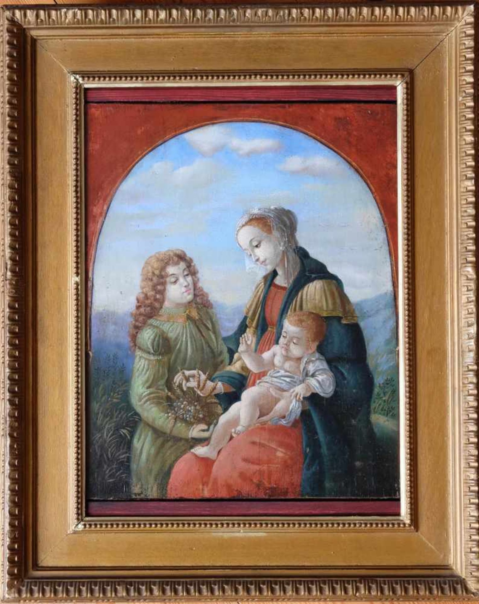 Maler des Lukasbunds in Rom,um 1820 Maria mit Kind und Engel, nach dem Vorbild der Madonna dell’