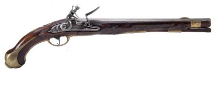 Kavalleriepistole, M. 1731Rundlauf, Kaliber 17 mm. Zweimal Adlerstempel. Linsenkorn aus Messing. Die