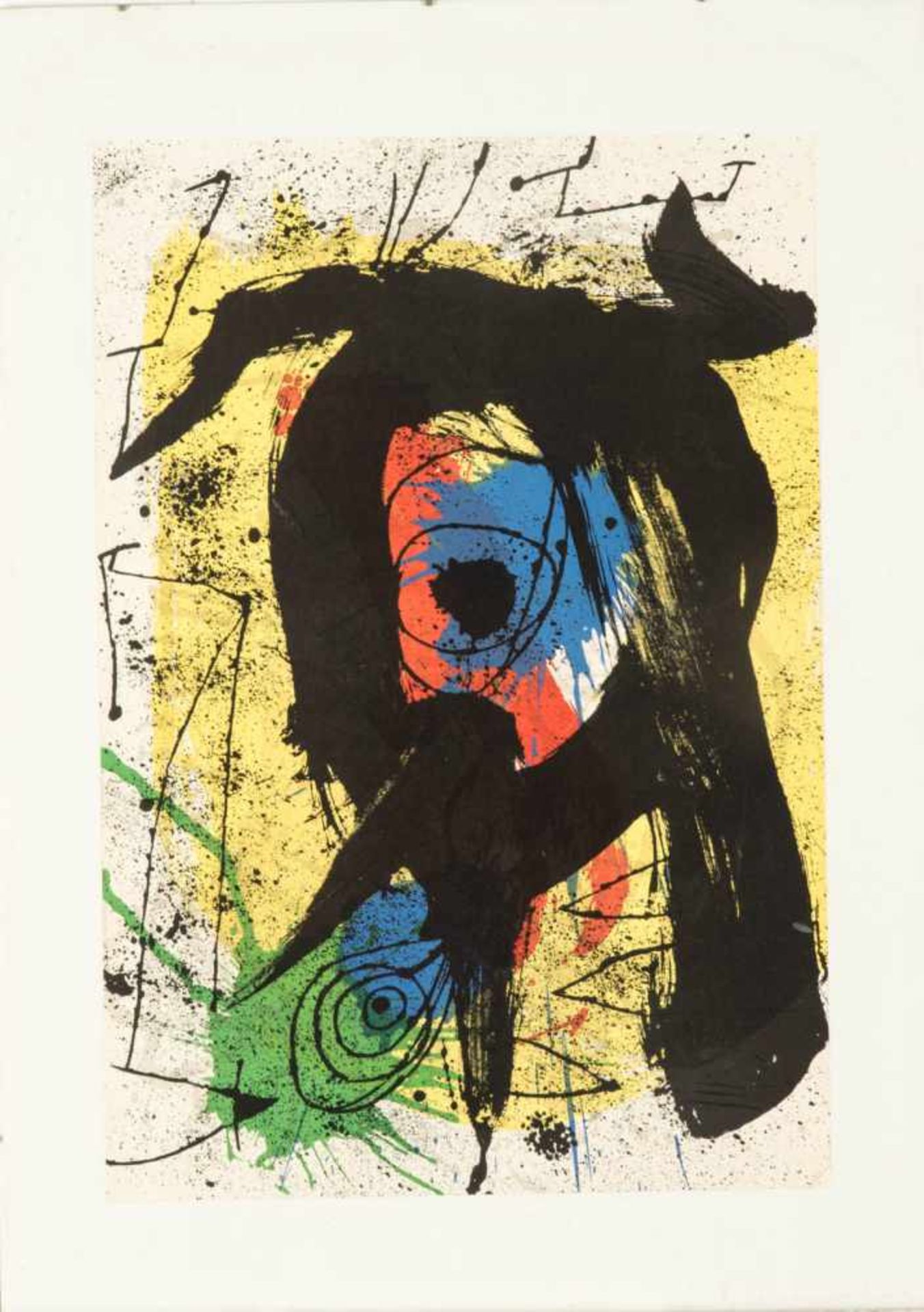 Miro, Joan1893 Montroig - 1993 Calamajor/Mallorca. Komposition ohne Titel. Farblithografie. 58 x