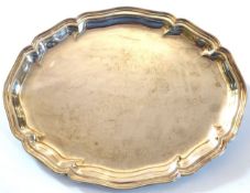 Ovales Tablett, Wilkens & Söhne, Hemelingen830er Silber, glatter Spiegel und Chippendale-Rand. Marke